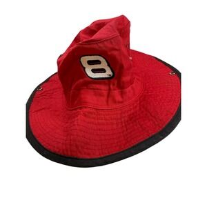Dale Earnhardt Jr 8 NASCAR Chase Authentics Bucket Hat Red Black One Size Cotton
